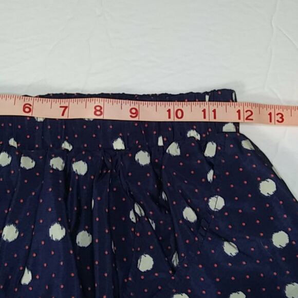 Navy Polka Dot Skort Oversized Pockets Elastic Waistband by Aryn K Size XS - Picture 13 of 15